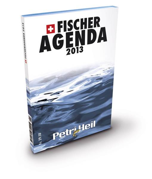 Die «Petri-Heil»-Fischeragenda 2013 erscheint wie gewohnt im kompakten Taschenbuch-Format samt wetterfester Schutzhülle.