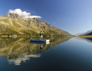 Die Suche nach dem Seesaibling führt einen an herrliche Gewässer. Der Silsersee im Oberengadin ist ein bekanntes Beispiel.