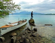 In Weggis fischen manchmal auch die Bootfischer vom Ufer