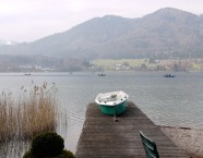 Unser letztes Boot wartet auf seinen Kapitän. Anlass war das Internationale Hegefischen um die Fuschlsee-Renke.