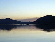 Abendstimmung am Fuschlsee. Vielleicht beisst ja noch was.