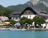 Der Bootsverleih an der Fuschlseepromenade. Unsere Gäste haben natürlich ihr eigenes Boot.