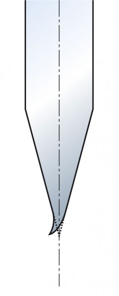 Beim Abziehen wird der, durch das Schleifen oder das Benutzen des Filetiermessers entstandene schräge Grat, wieder aufgerichtet.