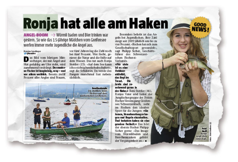 Trotz den Belastungen, denen unsere Gewässer ausgesetzt sind, ist Fischen bei der jungen Generation im Trend, wie der Beitrag aus «Blick am Abend» dokumentiert.